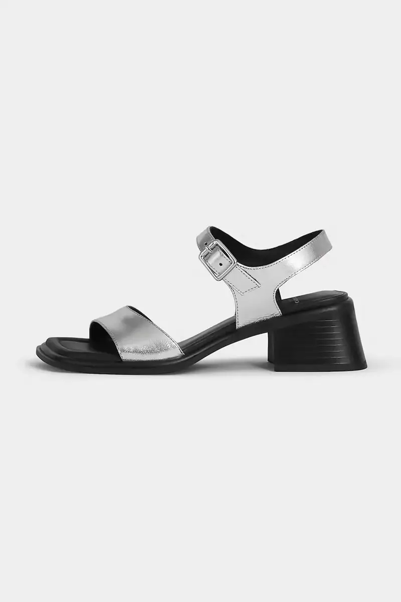 sandali in pelle INES colore argento 5911-083-79