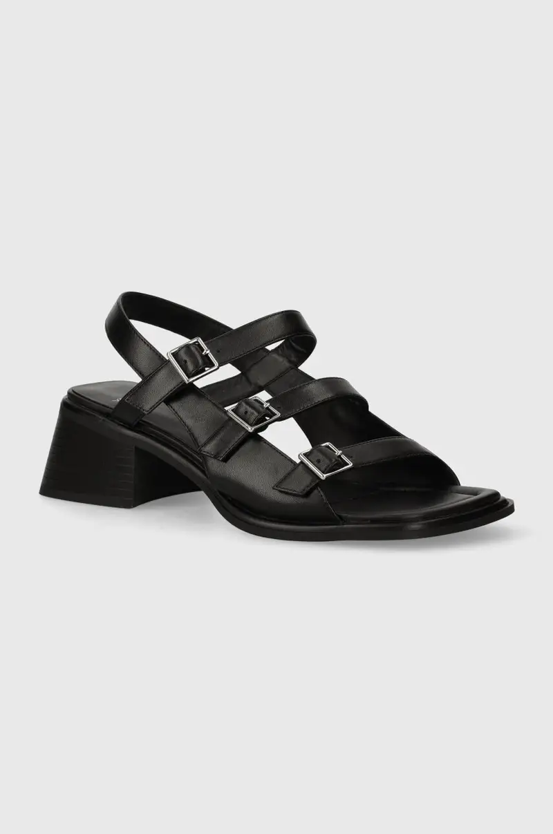 sandali in pelle INES colore nero 5711-001-20