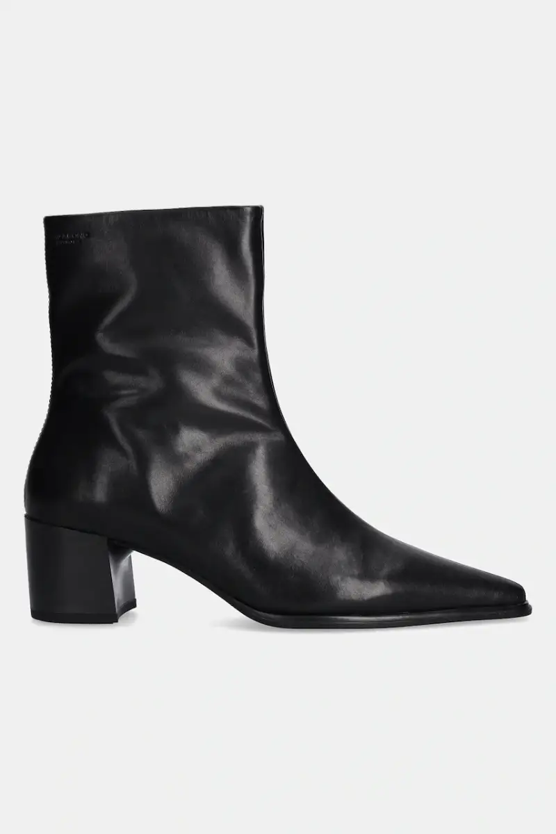 stivaletti alla caviglia in pelle GISELLE donna colore nero 5854-001-20 miniatura 2