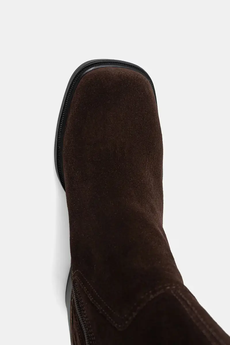 stivali in pelle scamosciata MERYL donna colore marrone 6047-040-31 miniatura 4