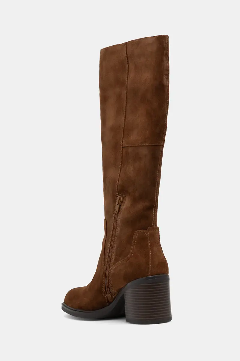 stivali in pelle scamosciata MERYL donna colore marrone 6047-040-89 miniatura 3