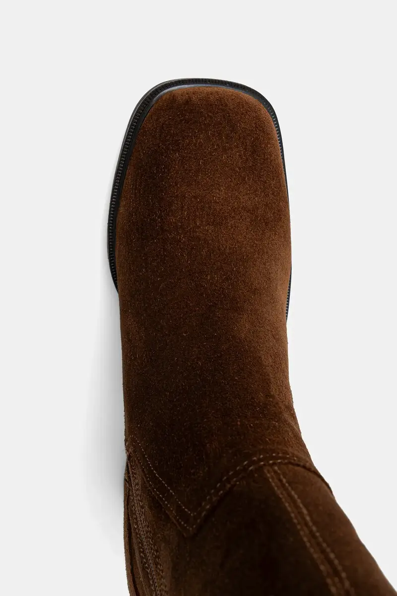 stivali in pelle scamosciata MERYL donna colore marrone 6047-040-89 miniatura 4