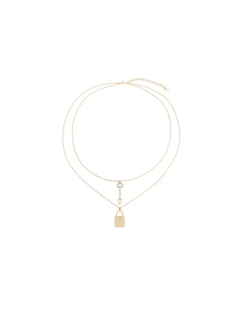 Saldi Collana VALENTINA FERRAGNI Lock Necklace Gold DVF-CO-12