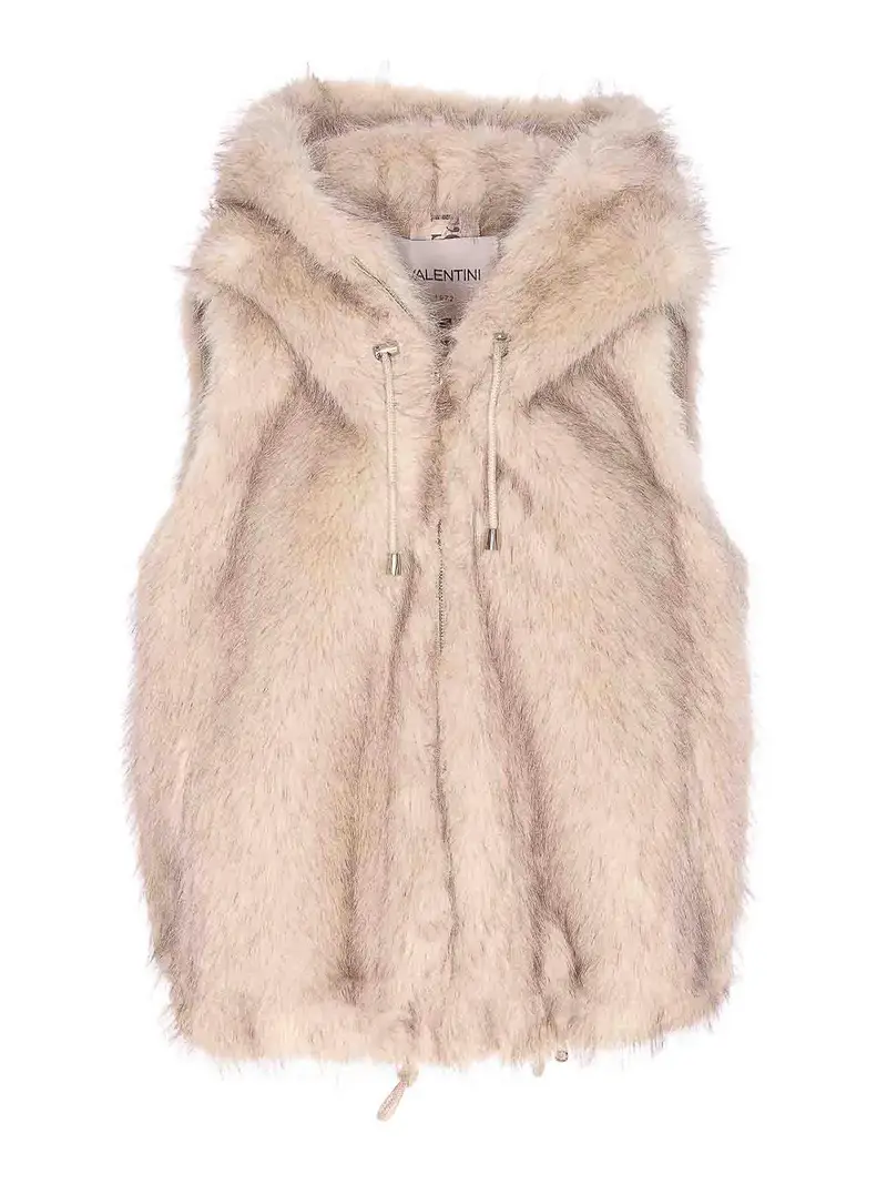 Giubbotto di pelliccia ecologica Bianco