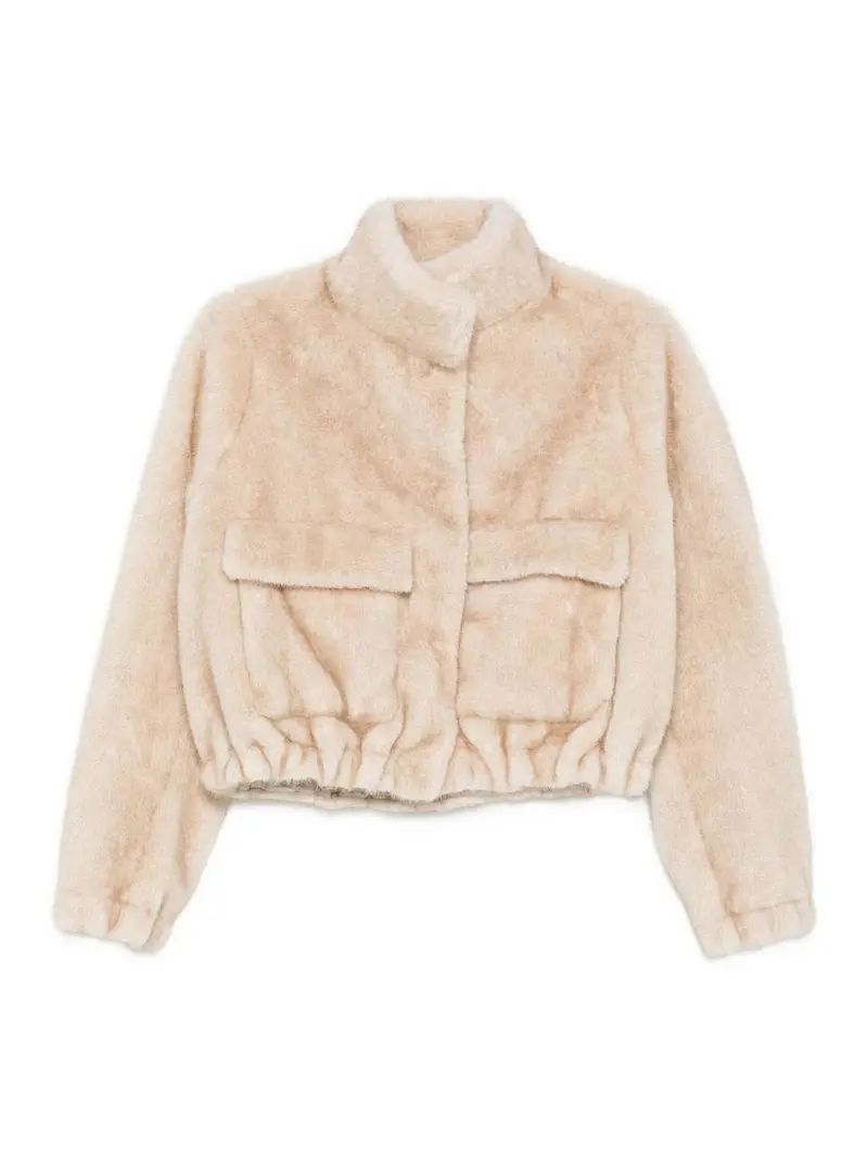 Pelliccia finta beige