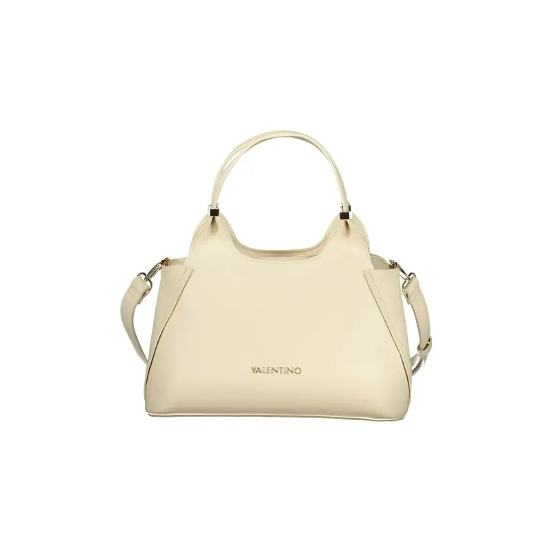Borsa a Tracolla Donna Beige Chiusura con Zip