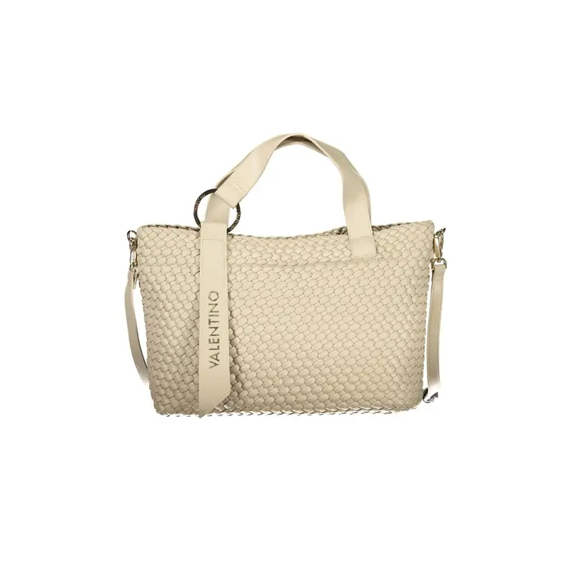 Borsa a Tracolla Donna Beige Chiusura con Zip