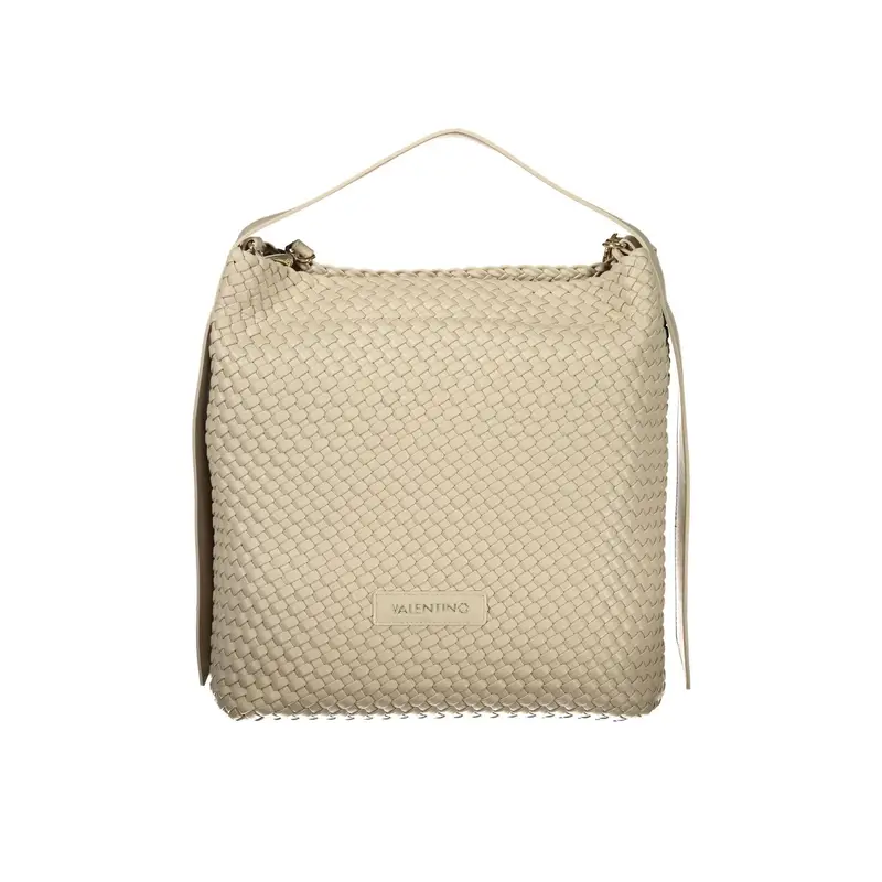 Borsa a Tracolla Donna Beige Chiusura con Zip