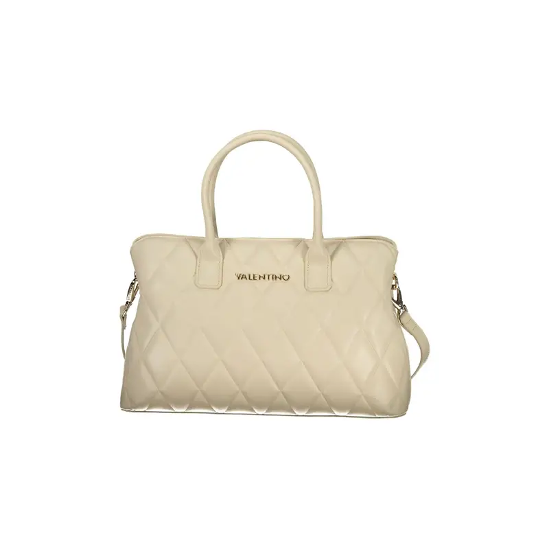 Borsa a Tracolla Donna Beige Chiusura con Zip