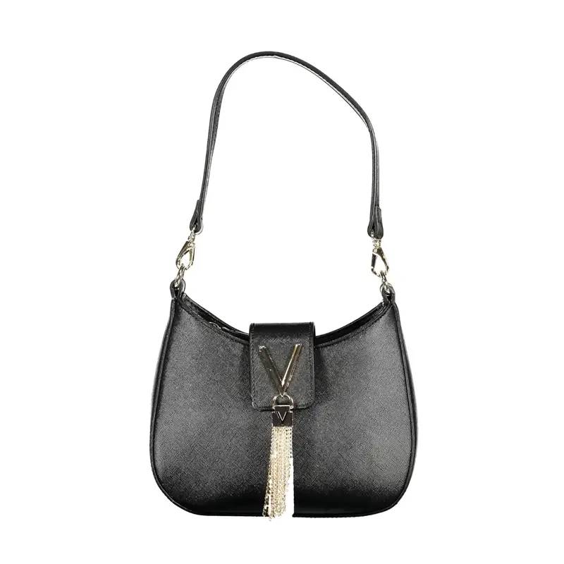 Borsa a Tracolla Donna Nera Chiusura con Zip Nero