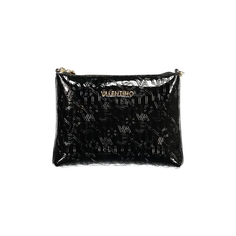 Borsa a Tracolla Donna Nera Chiusura con Zip Nero