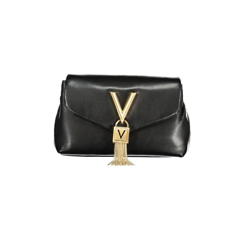 Borsa a Tracolla Donna Nera Dettagli a Contrasto Nero