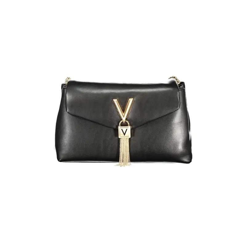 Borsa a Tracolla Donna Nera Dettagli a Contrasto Nero