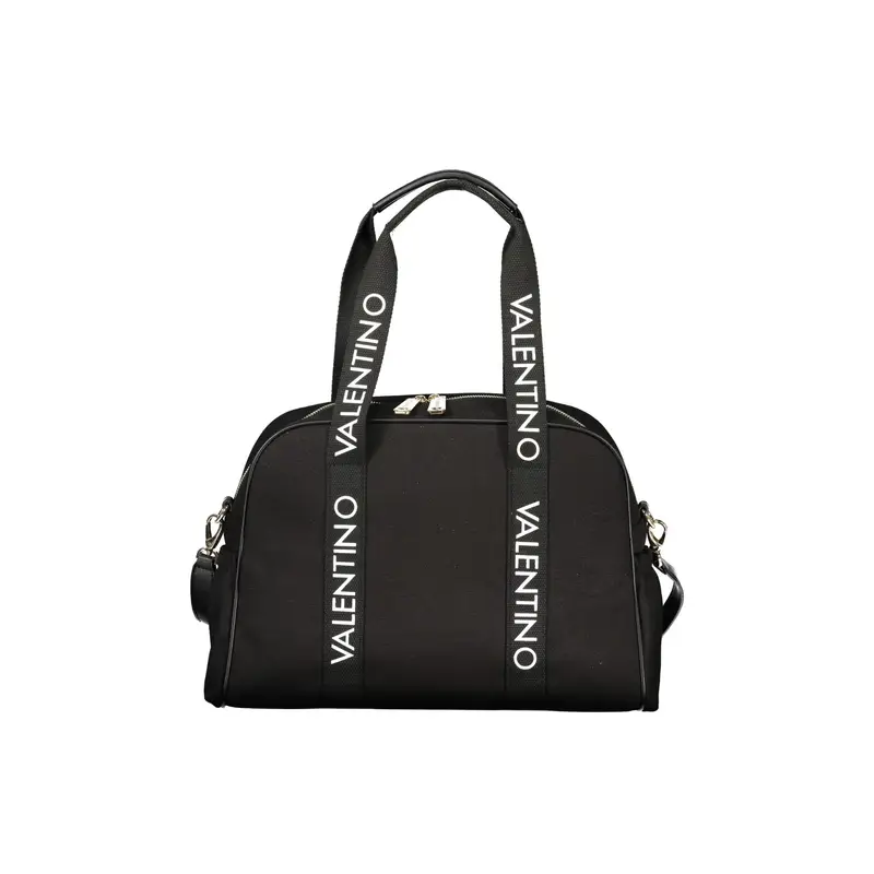 Borsa a Tracolla Donna Nera Stampa Logo Nero