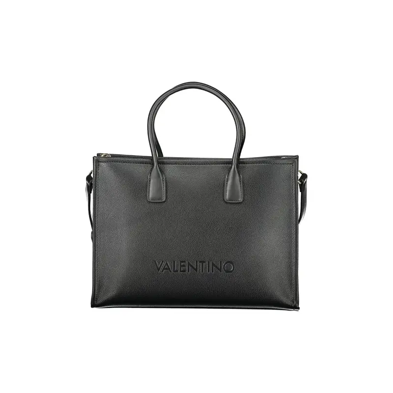 Borsa a Tracolla Donna Nera Stampa Logo Nero