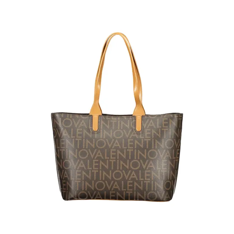 Borsa Donna Marrone 2 Manici Tracolla Logo miniatura 2