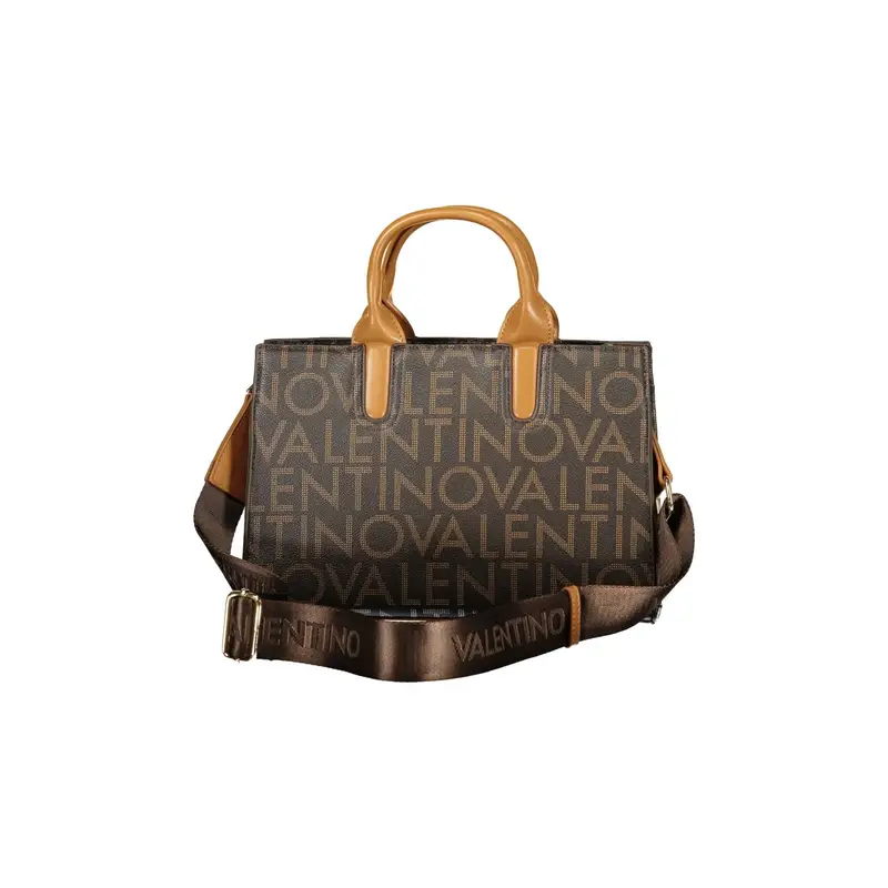 Borsa Donna Marrone 2 Manici Tracolla Logo miniatura 2