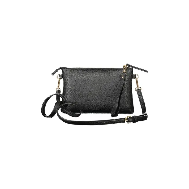 Borsa Donna Nera 1 Manico Tracolla Logo Nero miniatura 2