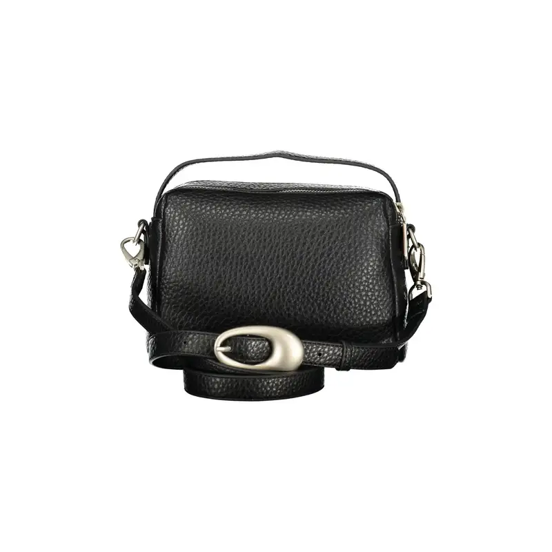 Borsa Donna Nera 1 Manico Tracolla Logo Nero miniatura 2