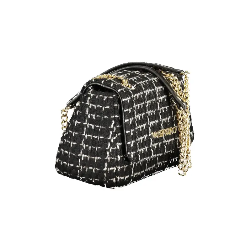 Borsa Donna Nera 2 Manici Catena Logo Nero miniatura 3