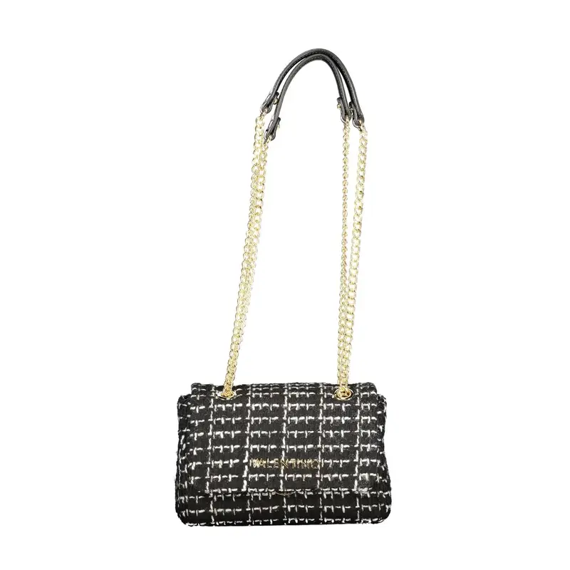 Borsa Donna Nera 2 Manici Catena Logo Nero