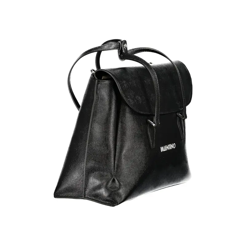 Borsa Donna Nera 2 Manici Tracolla Laptop Logo Nero miniatura 3