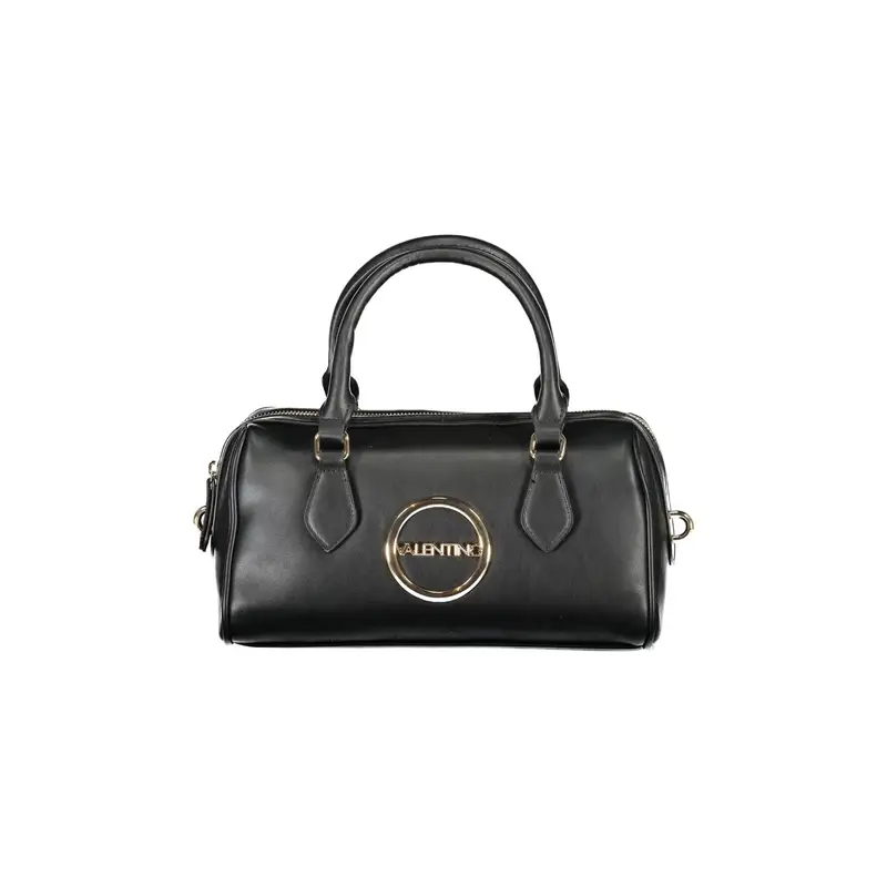 Borsa Donna Nera 2 Manici Tracolla Logo Nero