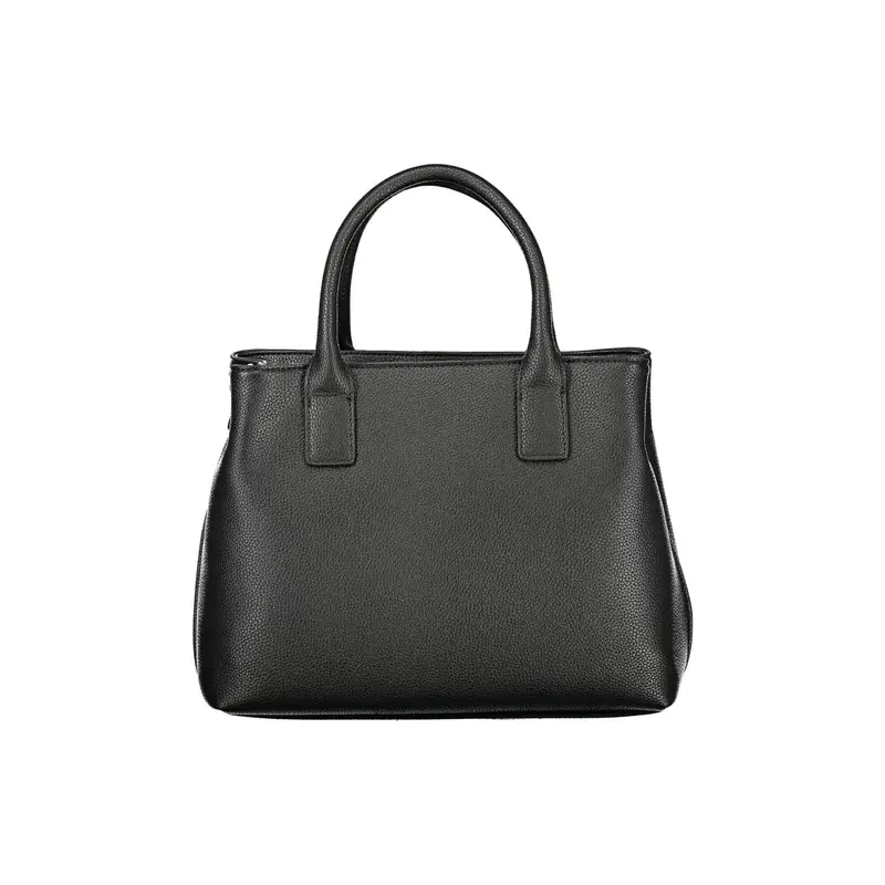 Borsa Donna Nera 2 Manici Tracolla Logo Nero miniatura 2