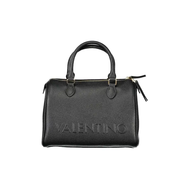 Borsa Donna Nera 2 Manici Tracolla Logo Nero