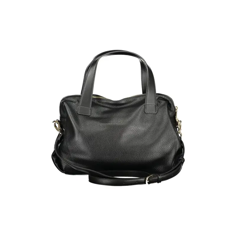 Borsa Donna Nera 2 Manici Tracolla Logo Nero miniatura 2