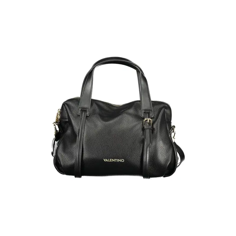 Borsa Donna Nera 2 Manici Tracolla Logo Nero