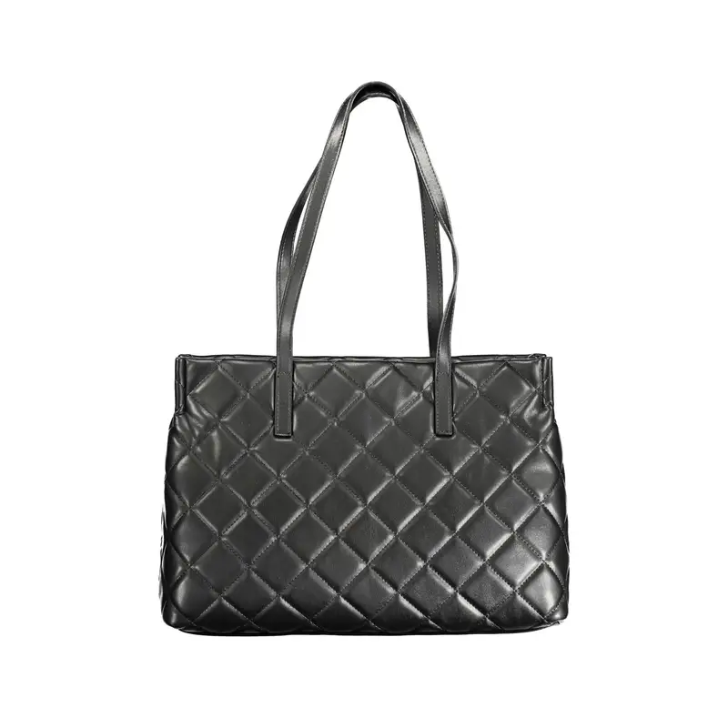 Borsa Donna Nera a Spalla Porta Laptop Logo Nero miniatura 2