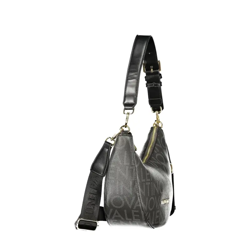 Borsa Donna Nera Spalla Tracolla Removibile Logo Nero miniatura 3