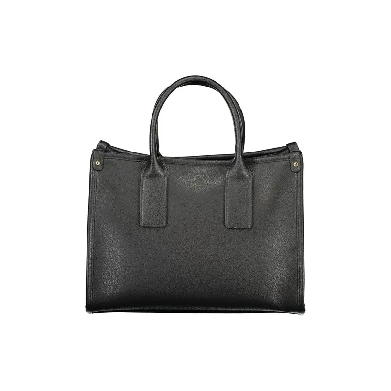 Borsa Donna Nera Stampa Logo Nero miniatura 2