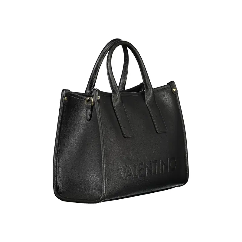 Borsa Donna Nera Stampa Logo Nero miniatura 3