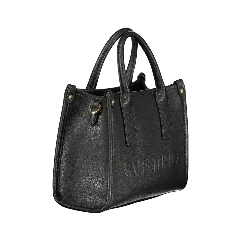 Borsa Donna Nera Stampa Logo Nero miniatura 3