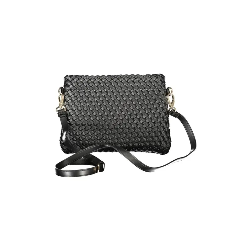 Borsa Donna Nera Tracolla Removibile Logo Nero miniatura 2