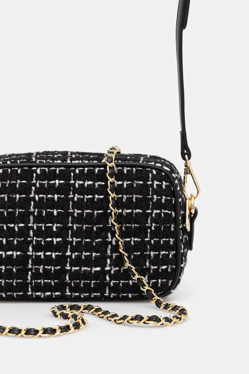 borsetta TWEED colore nero VBS9JP51 miniatura 3