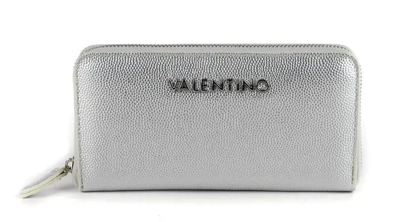Portafoglio donna con zip Valentino Bags Divina Argento