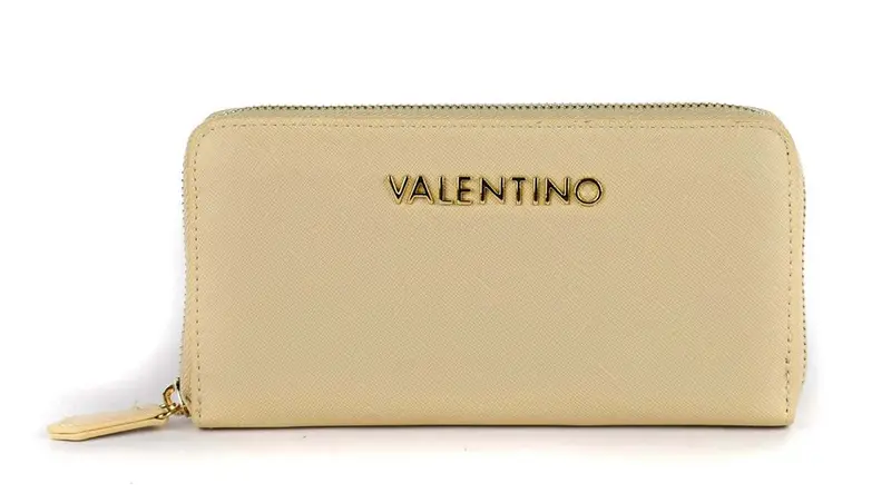 Portafoglio donna con zip Valentino Bags Divina Ecru