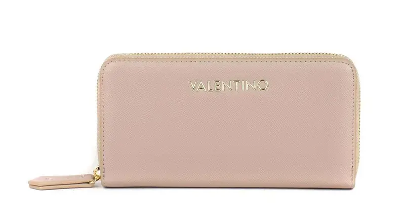 Portafoglio donna con zip Valentino Bags Zero RE Beige