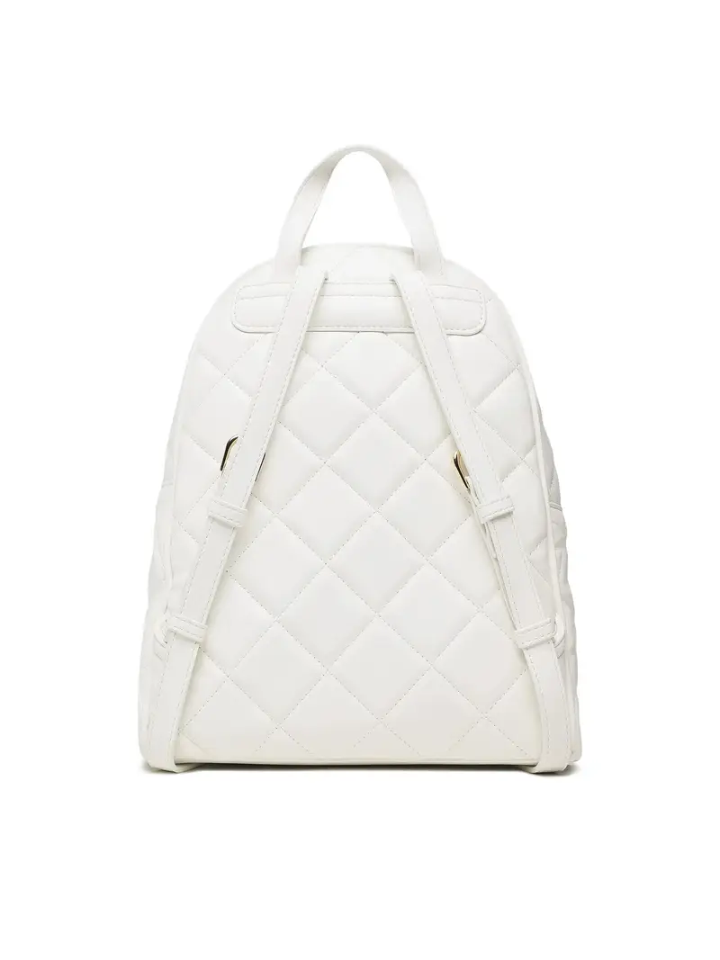 Zaino Donna Bianco Trapuntato con Dettagli a Contrasto miniatura 3