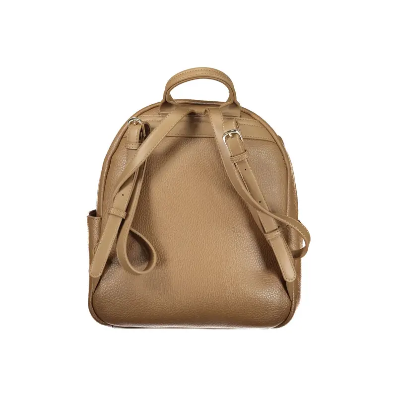 Zaino Donna Marrone Regolabile Chiusura Zip Logo miniatura 2