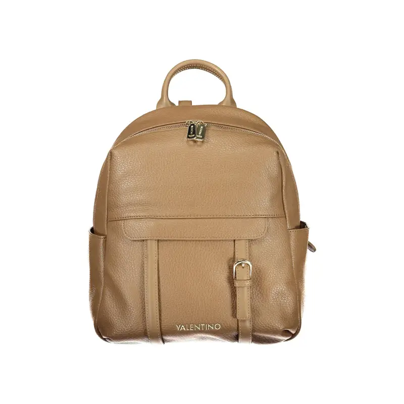 Zaino Donna Marrone Regolabile Chiusura Zip Logo