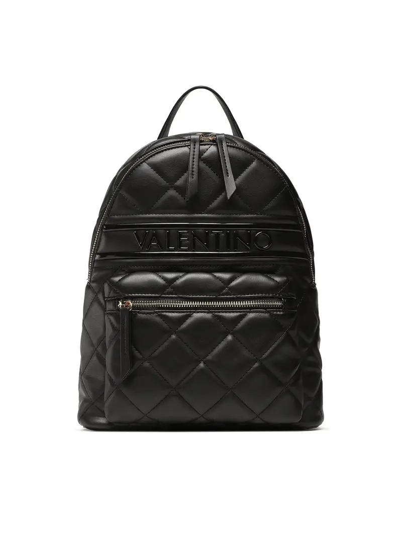 Zaino Donna Nero Trapuntato con Dettagli a Contrasto