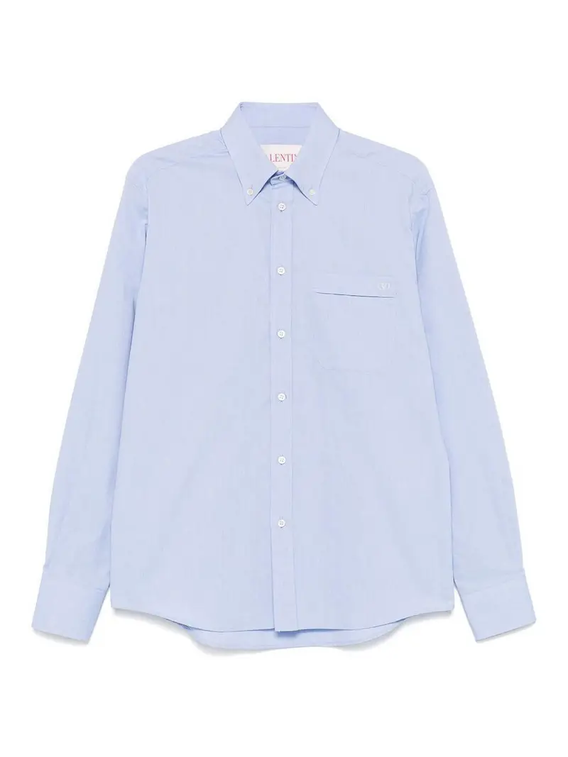 Camicia di cotone firma Vlogo Blu