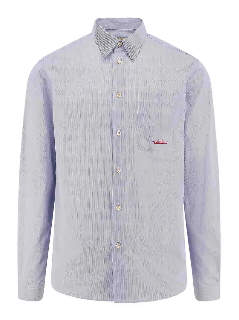 Camicia In Cotone A Righe Bianco