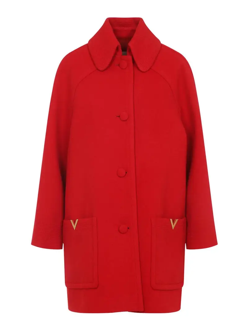 Cappotto in lana vergine Rosso