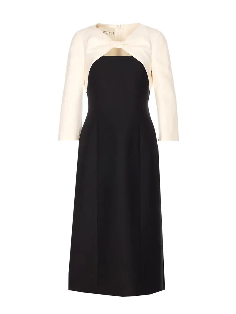 Abito longuette bianco e nero