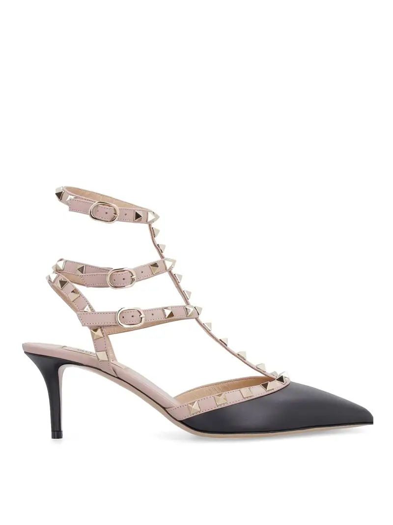Ankle Strap Nero/Poudre